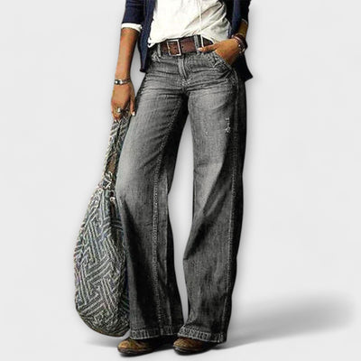 Cess - Wide-Leg Denim Pants