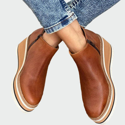 Megan - Leather Ankle Boots