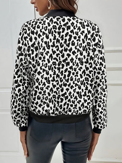 Valerie - Leopard Print Zip-Up Jacket